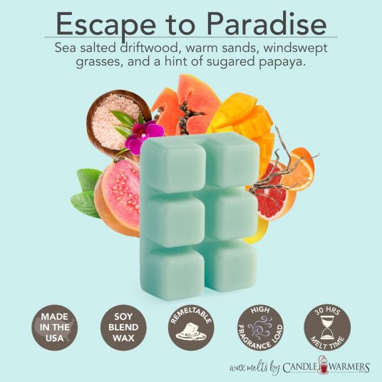 Candle Warmers Etc Wax Melts, Scented, Escape to Paradise - 2.5 oz