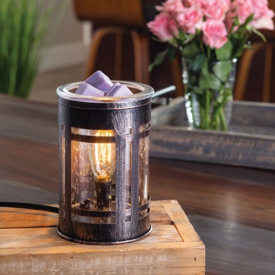  Vintage Bulb Electric Candle Warmer with Timer, Black Plug in  Fragrance Warmer for Scented Wax Melts, Cubes, Tarts