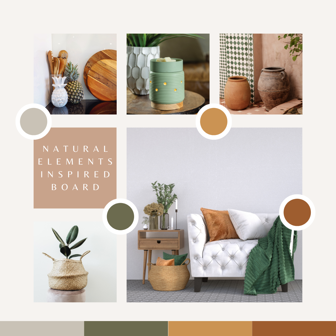 Nature Inspired Home Decor Mood Board | Candle Warmers