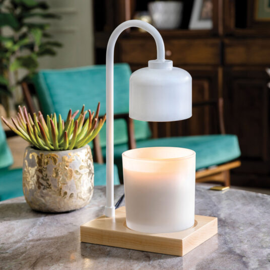 White & Wood Arched Candle Warmer Lamp – Scent Science Candle Bar